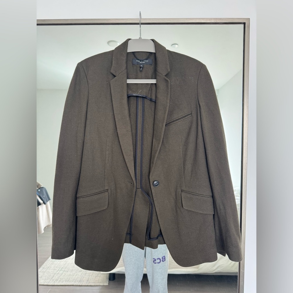 Rag & Bone Olive Wool Blazer